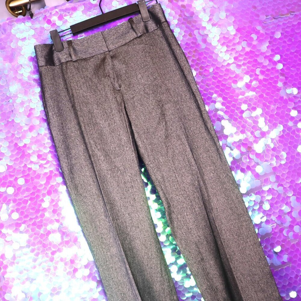 GREY HERRINGBONE DRESS PANTS 2 Anne Klein Stretch Office Work Stretch Classic